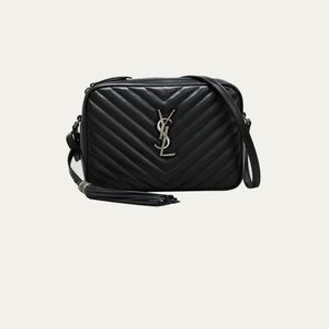 Saint Laurent Lou Medium YSL Monogram Calfskin Camera Crossbody Bag, pre-owned
